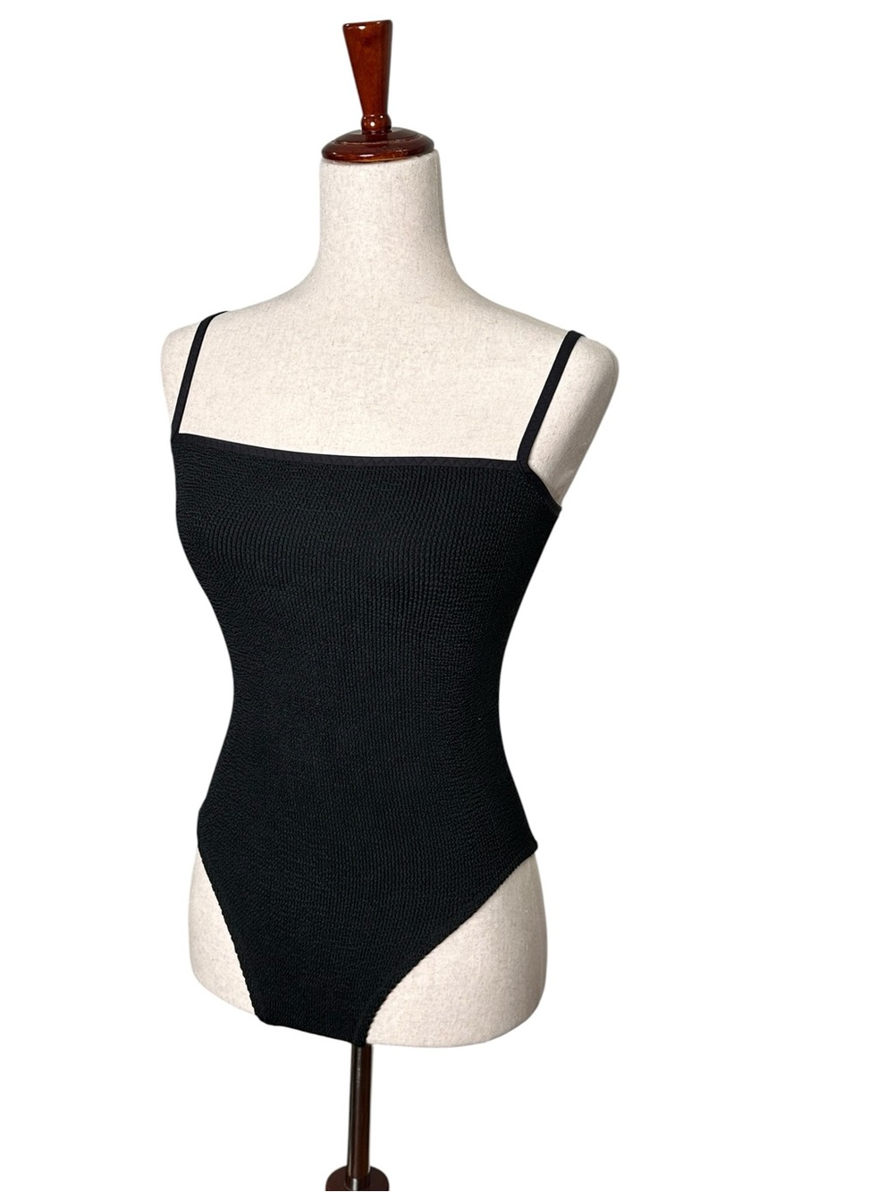 MC2 Saint Barth Black Textured Strap One-Piece Swimsuit - Picture 4 of 14